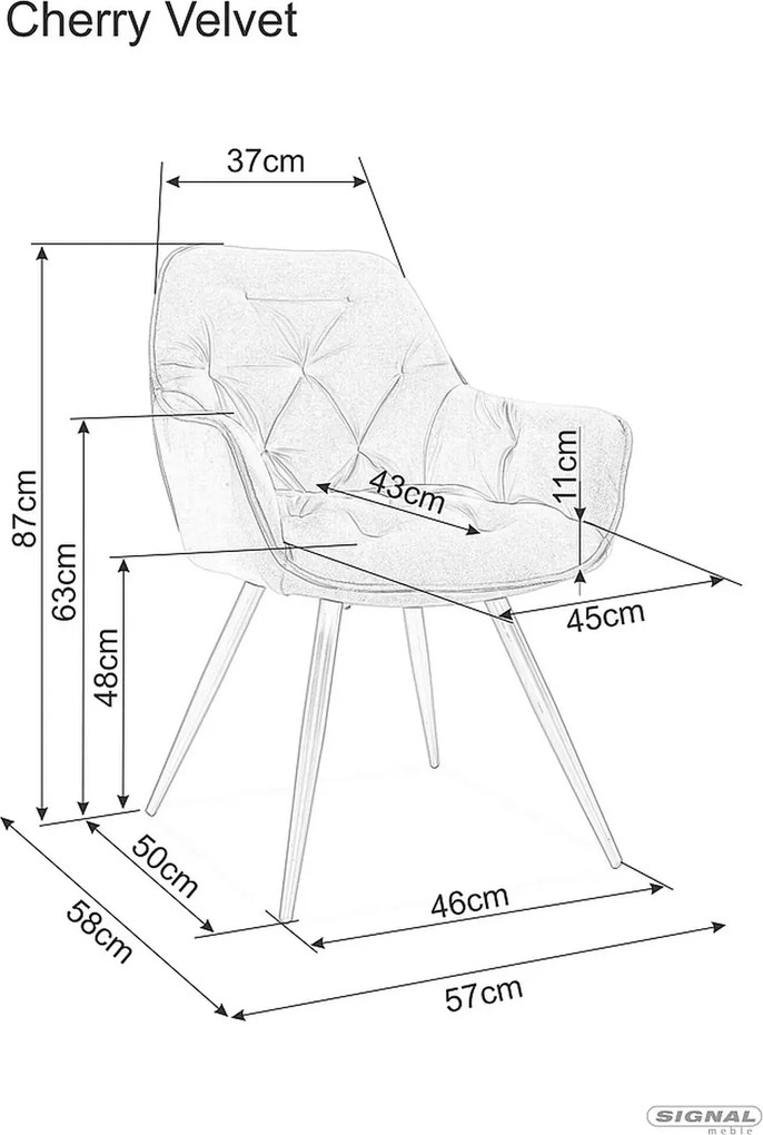 SI Stolička Cherry Buffalo olivový