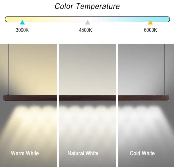 Immax NEO 07302L-LED stmievateľný luster na lanku MADEIRA 44W/230V Wi-Fi Tuya 202 cm orech