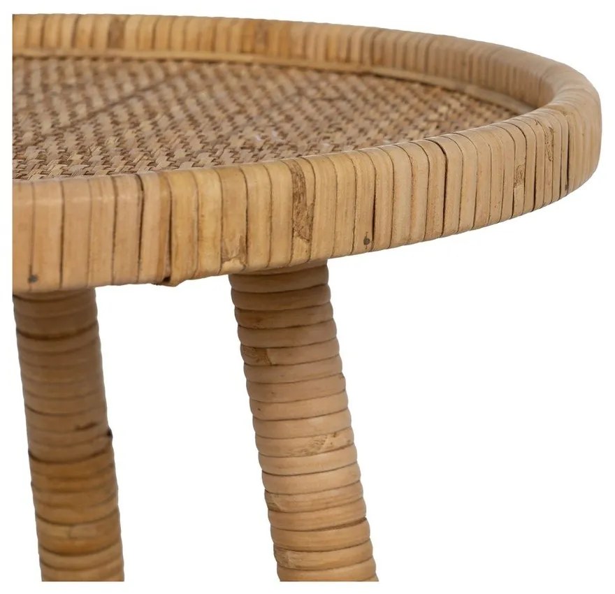Ratanový okrúhly odkladací stolík ø 45 cm – Ixia