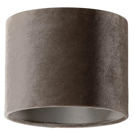 Tmavosivý okrúhly tienidlo z velúru 18/18/14