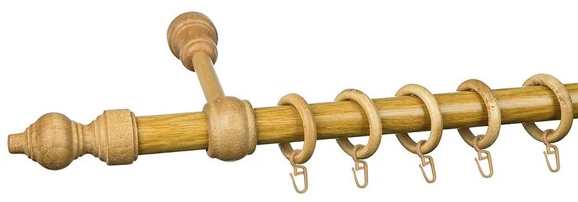 Záclonová tyč FI28mm 240cm Svetlý dub