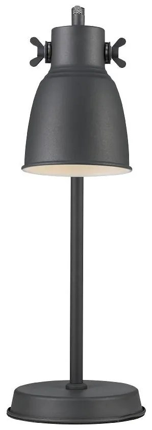 NORDLUX Kovová stolová lampa ADRIAN, 1xE27, 25W, antracitová