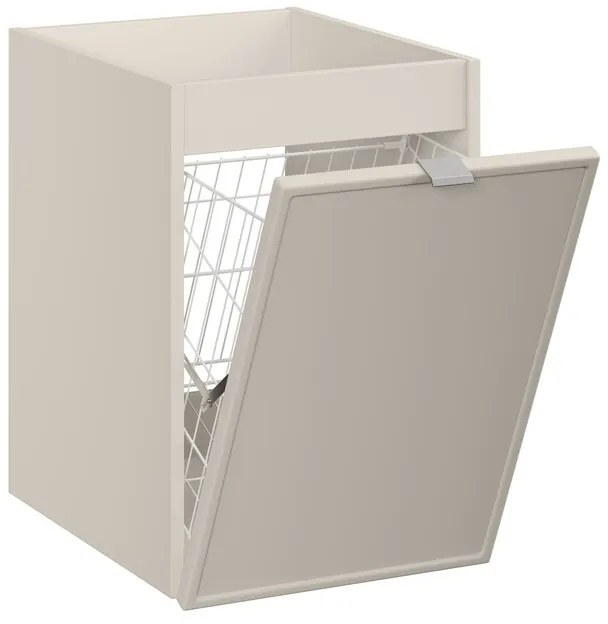 Závěsná skříňka Bella Cashmere s deskou 120 cm kašmírová/dub artisan