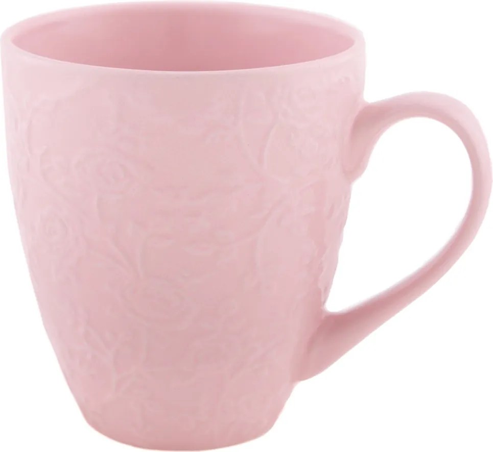 Hrnček 530 ml, ružový kvetinový