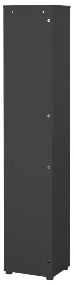 Knižnica v dekore duba v antracitovo-prírodnej farbe 41x205 cm Sign – Tvilum