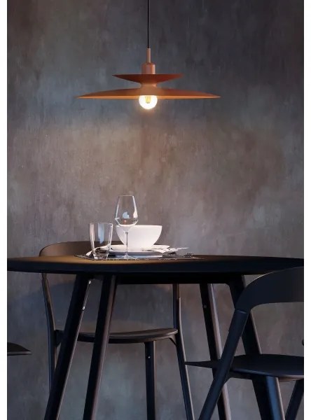 Redo 01-3049 - Závesný luster na lanku GUNNAR 1xE27/42W/230V priemer 50 cm oranžový