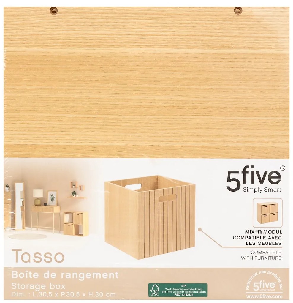 5five Simply Smart Úložný box Tasso, 30,5x30x30,5 cm, béžová