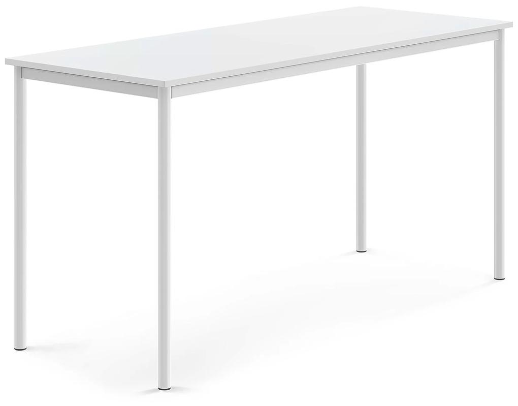 Stôl SONITUS, 1800x700x900 mm, HPL - biela, biela