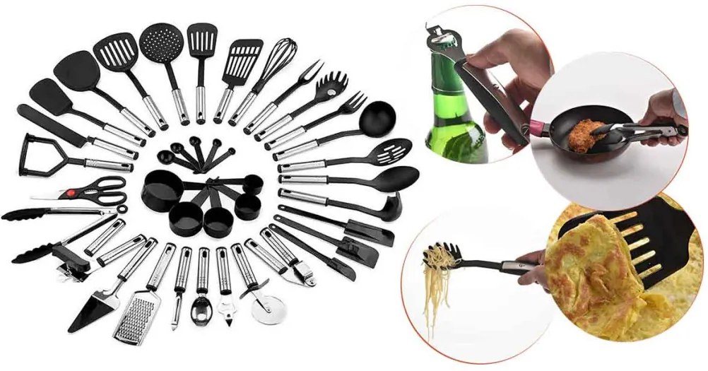 39- dielna sada kuchynského náčinia