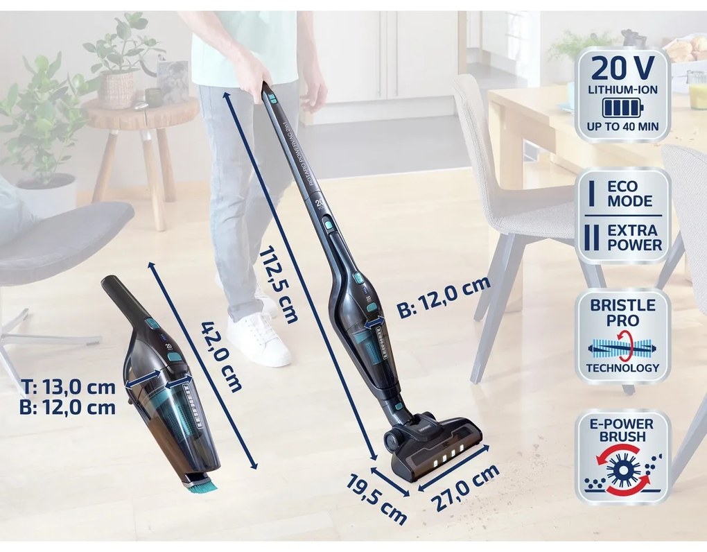 Leifheit Akumulátorový vysávač Rotaro PowerVac 2v1 20 V 11928