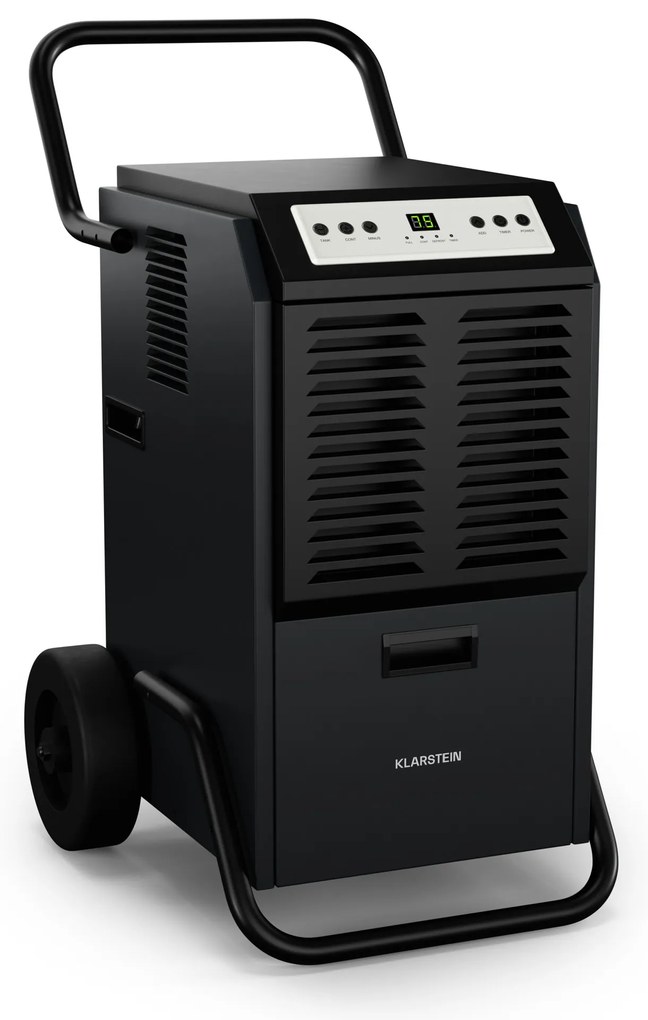 Klarstein DuraDry 50L odvlhčovač vzduchu, 50 l/deň, 100 m², nehrdzavejúca oceľ, mobilný, 450 m³/h