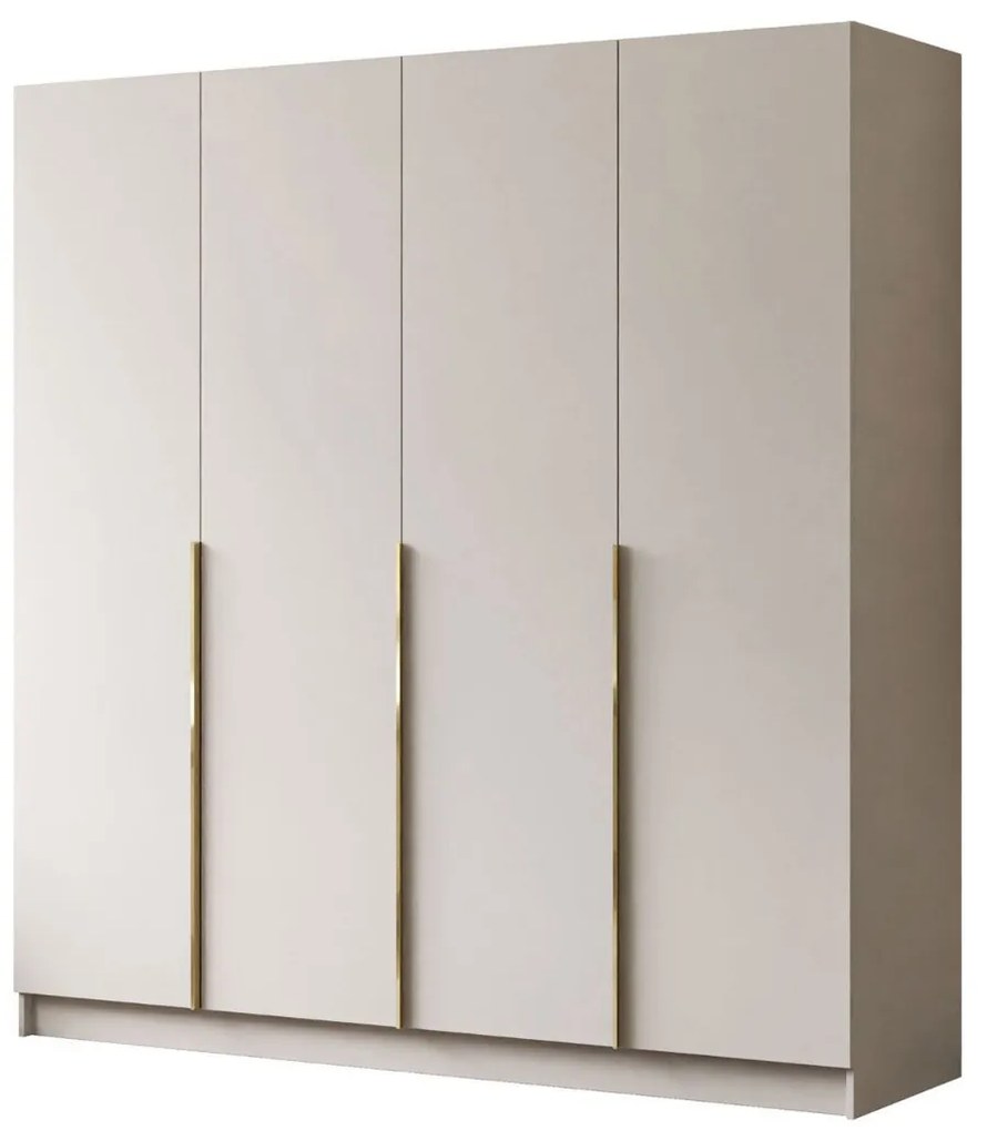 ŠATNÍKOVÁ SKRIŇA BLANCA KAŠMÍR 4D ZLATÉ ÚCHYTKY