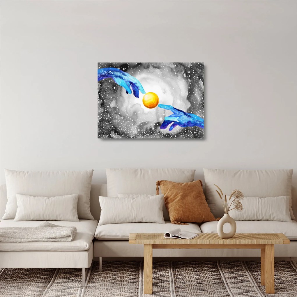Sklenený obraz - Spojenie (70x50 cm)