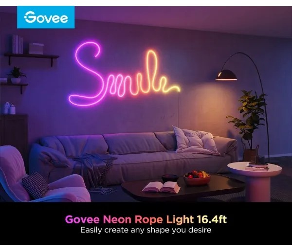 Govee - Neon 2 MATTER ohybný LED pásik 5m RGBIC Wi-Fi IP67