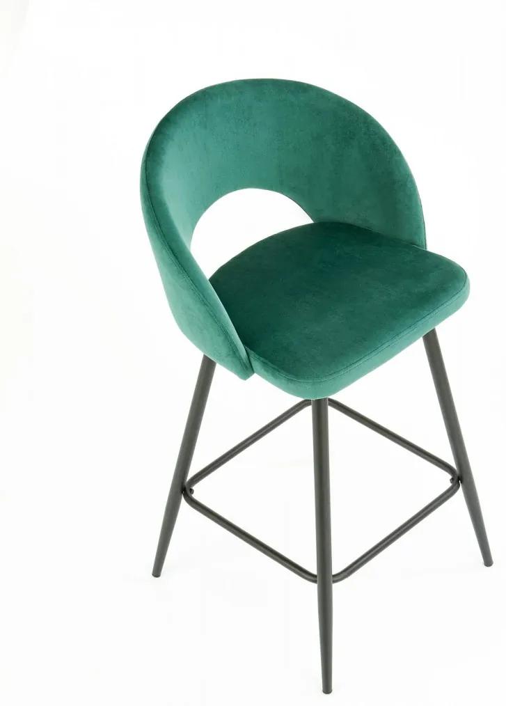 Barová stolička Ivy6 tmavozelená