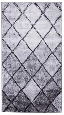 Koberec so sivými kosoštvorcami MILLEY 80 x 150 cm