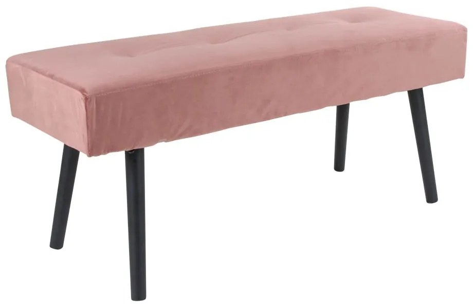 Ružová Zamatová lavica Skiby 35 × 100 × 44 cm HOUSE NORDIC