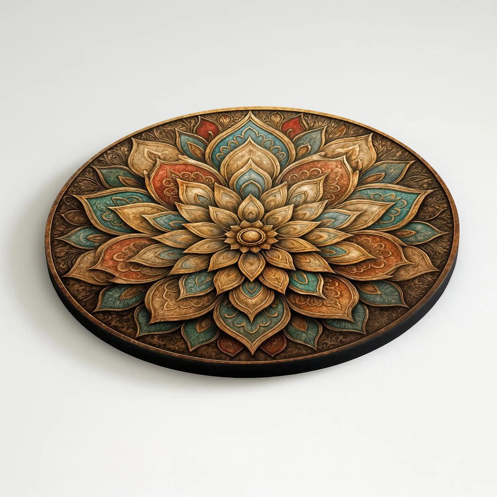 DUBLEZ | Drevená okrúhla mandala - Shanti