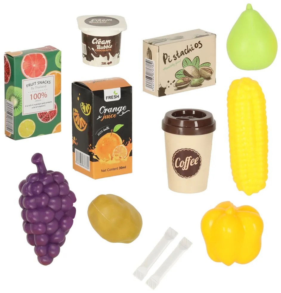 KIK Pokladňa pre deti, supermarket, obchod, skener, kalkulačka, košík s príslušenstvom 36 ks.