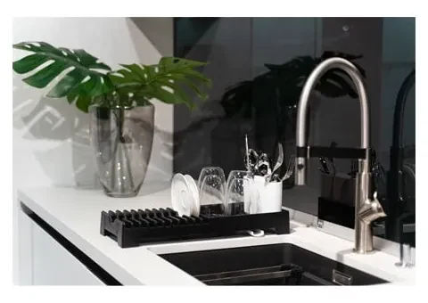 Čierny odkapávač na riad Vialli Design Livio Duo