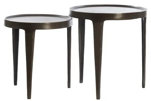 Kovový okrúhly odkladací stolík ø 43 cm Tobias – Light &amp; Living