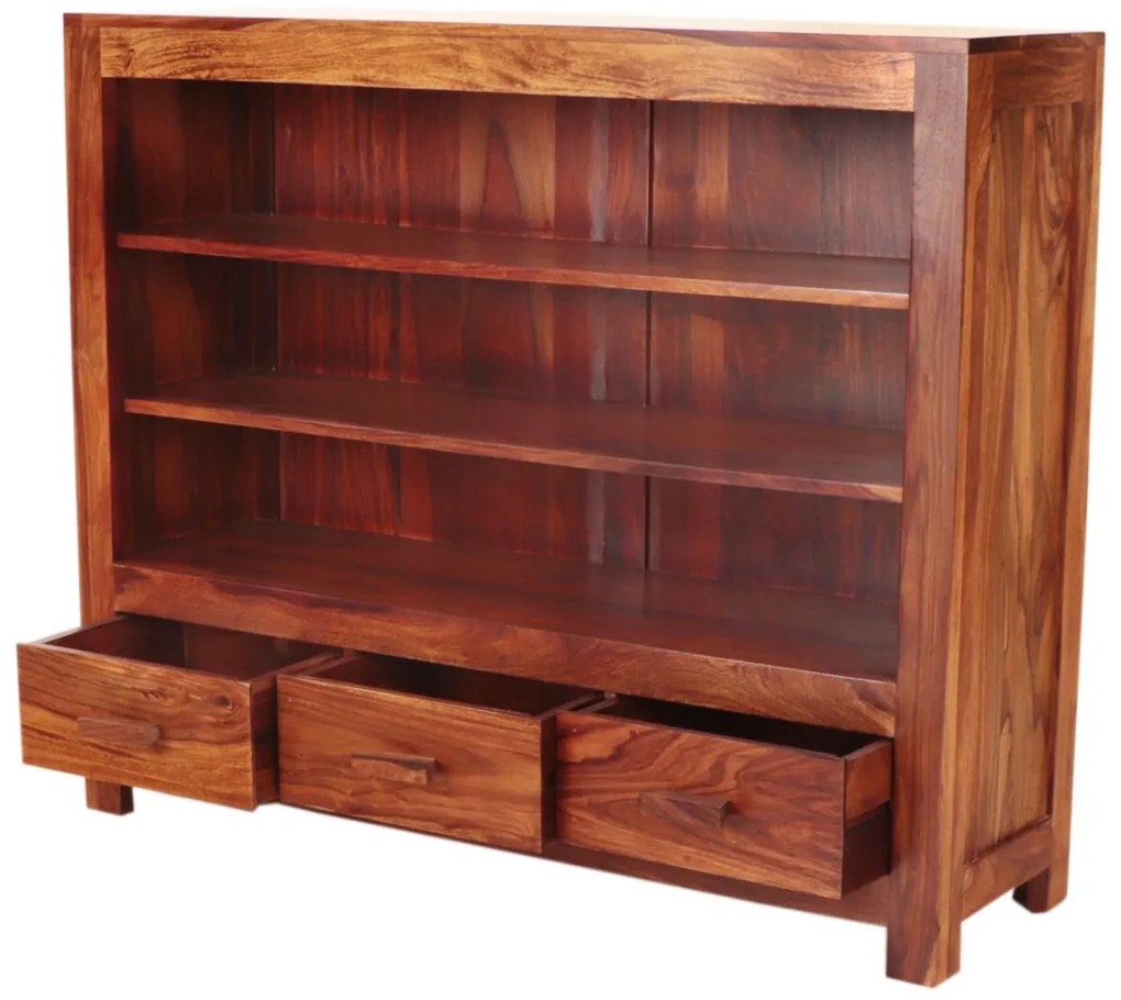 furniture-nabytek.cz - Drevená knižnica masív 120x100x35