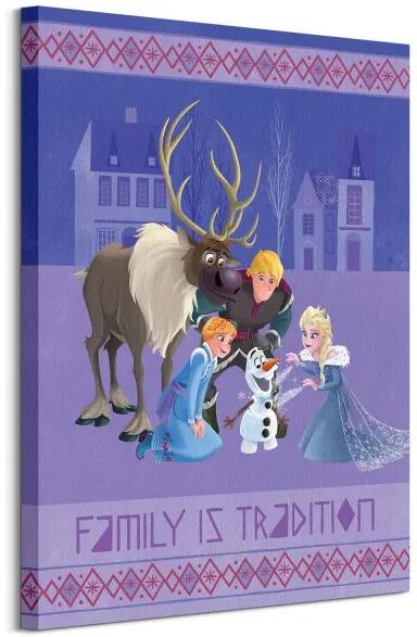 Art Group Obraz na plátne Disney Olaf's Frozen Adventure Family is Tradition 60x80cm