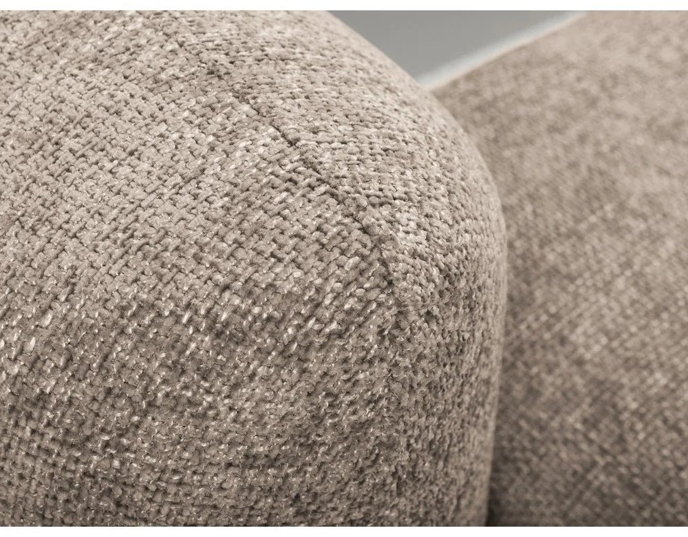 Svetlohnedá ženilková rozkladacia/s úložným priestorom rohová pohovka (pravý roh/s leňoškou) Mele – Makamii