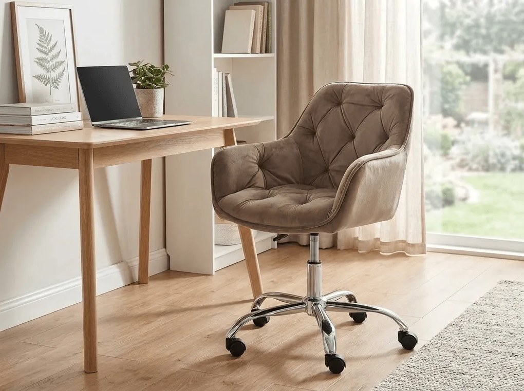 Kancelárske kreslo Q-190 VELVET, béžové