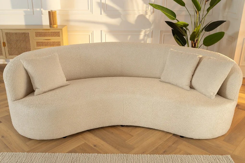 Pohovka ATELIER 230 cm bouclé béžová