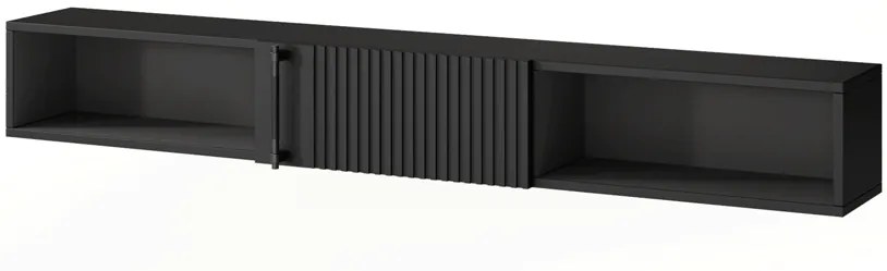 Polica so skrinkou RAFTT 150 cm, čierna