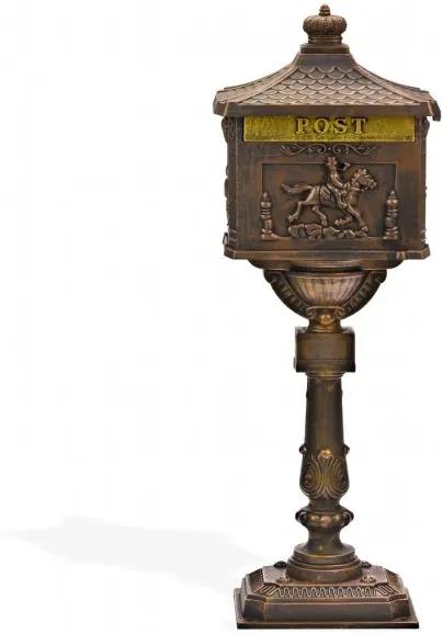 DEMA Poštová schránka na stojane Antik, bronzová