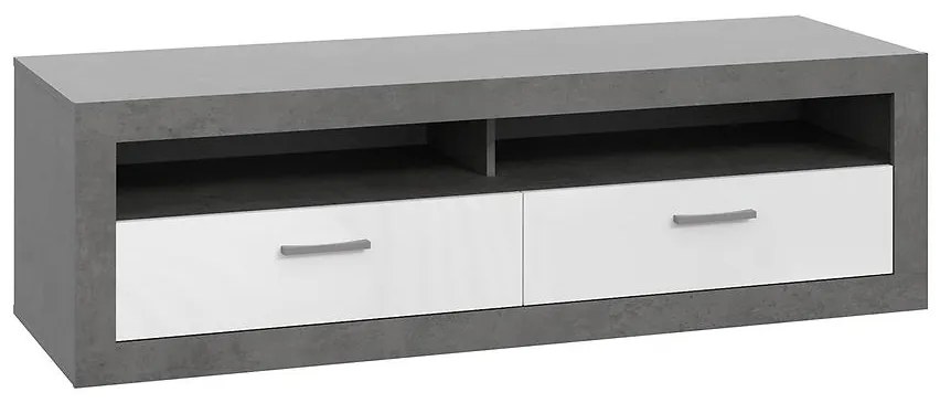 TV stolík  Trebbia  4d Betón/biely lesk