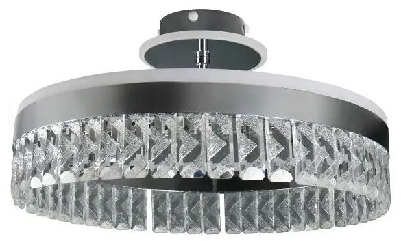LED Stmievateľný prisadený luster LED/75W/230V 3000-6500K chróm + diaľkové ovládanie