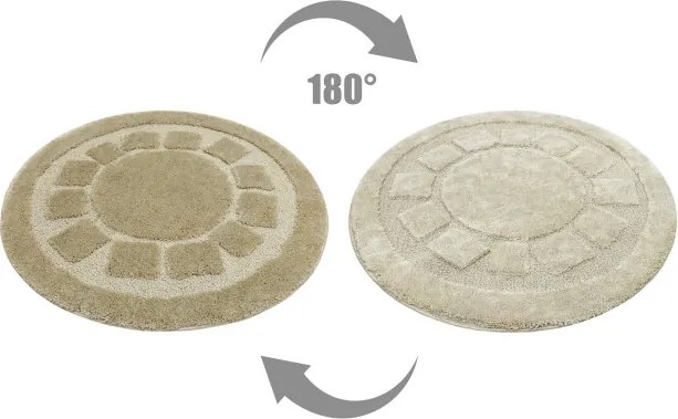 Kúpeľňový koberček svetlobéžový kruh