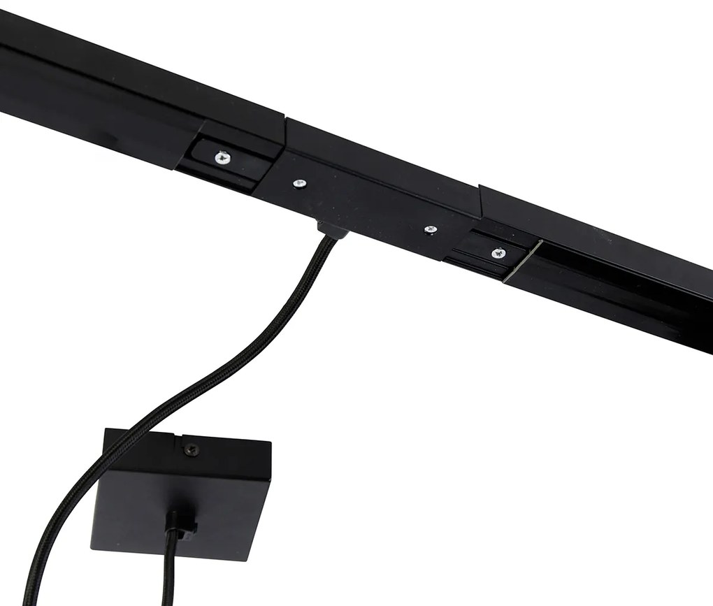 1-fázový koľajnicový systém tmavá bronz s 4 reflektormi a štvorcovým napájaním - Jeana