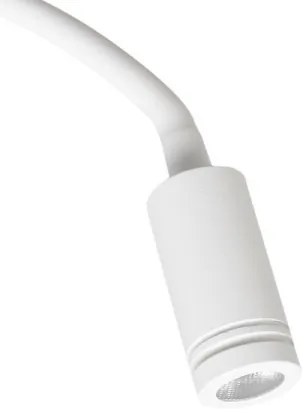 LED Flexibilná nástenná lampička s USB BASE 1xLED/8W+1xLED/2W/230V biela