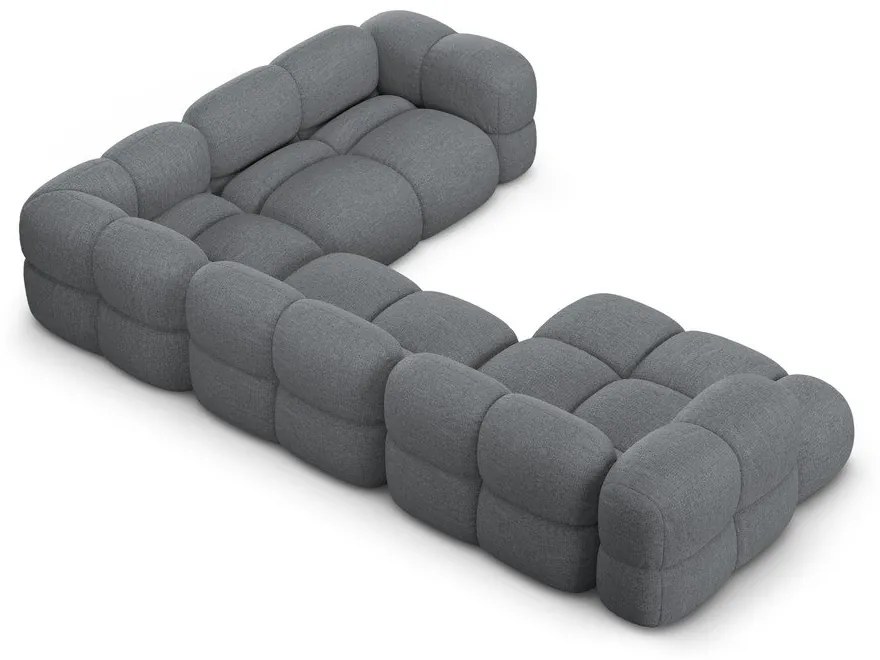 Sivá rohová pohovka (pravý roh/do tvaru "U") Loretto – Cosmopolitan Design