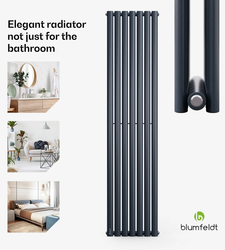 Blumfeldt Tallheo, 41 x 180, radiátor, kúpeľňový radiátor, rúrkový radiátor, 1435 W, teplovodný, 1/2