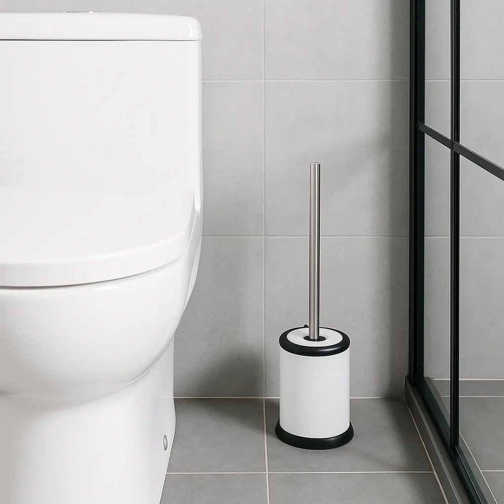 WC kefa Core, biela/s chrómovými prvkami