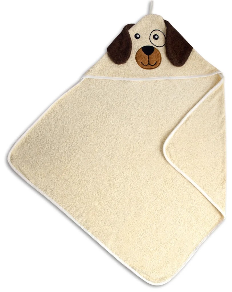 Babymatex Bavlnená osuška pre bábätko s kapucňou Jimmy 80x80cm - Psík