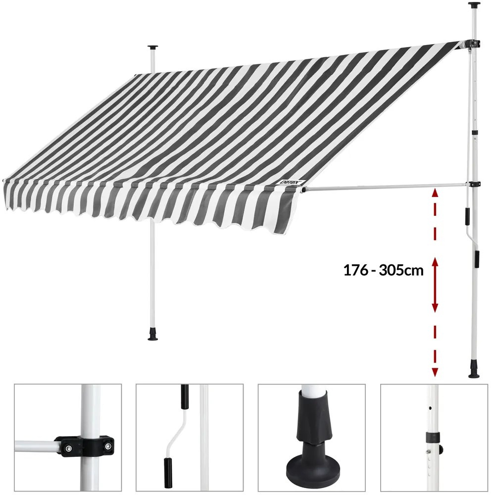 InternetovaZahrada Markíza bielo sivá - 400 cm