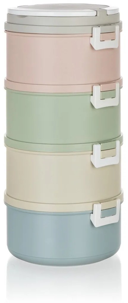 Banquet Plastový obedár Avanza, 2,8 l, 4 diely, multicolor