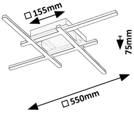 Rabalux 71398 - LED stropné svietidlo DEMIR LED/24W/230V 4000K