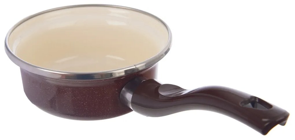 Orion Smaltovaná rajnica s lemom Brown, pr. 12 cm, pr. 12 cm