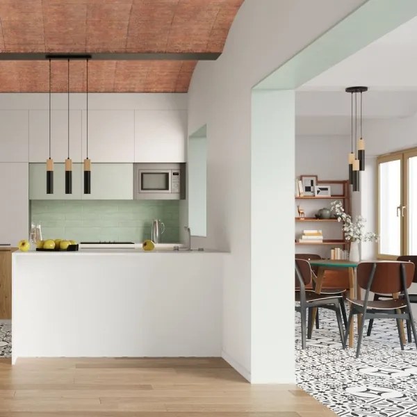 Sollux SL.0632 - Luster na lanku PABLO 1xGU10/40W/230V čierna