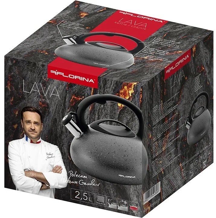 Florina Nehrdzavejúci čajník Lava 2,5 l
