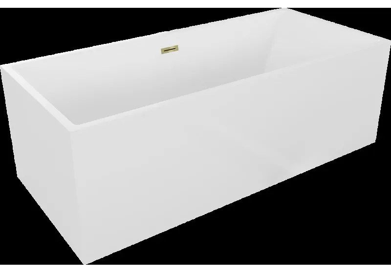 Mexen Vigo voľne stojaca vaňa 178,5 x 80 cm, biela, prepad zlatý - 51251788000-50