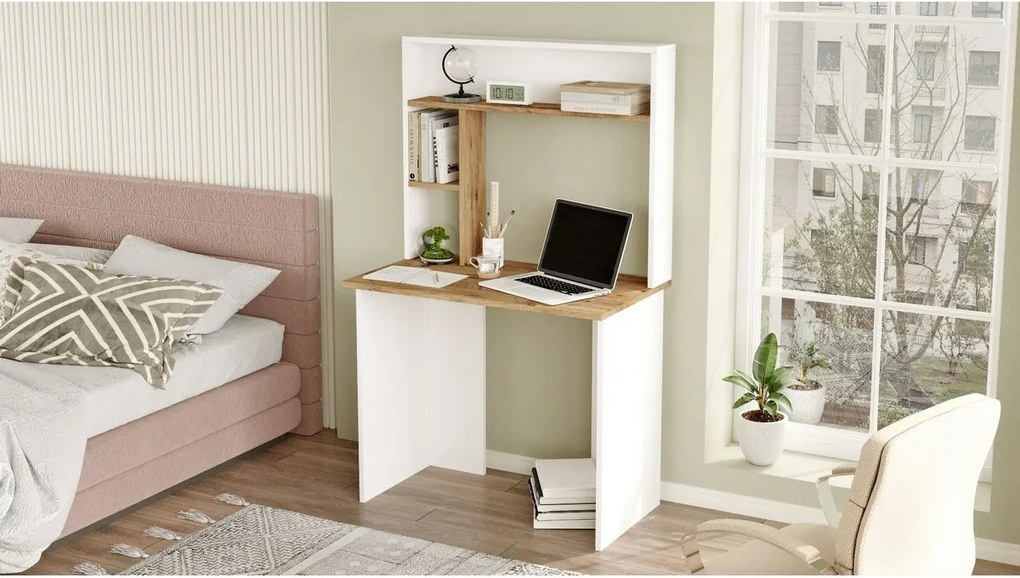 Pracovný stôl Brino Atlantic Pine and White