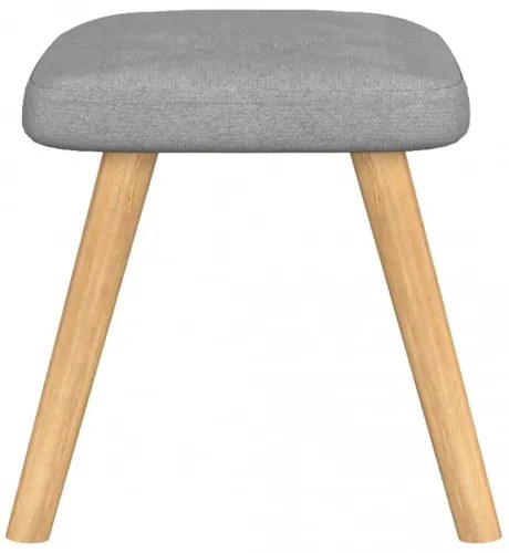 vidaXL Relaxačná stolička s podnožkou 62x68,5x96cm svetlosivá látková-